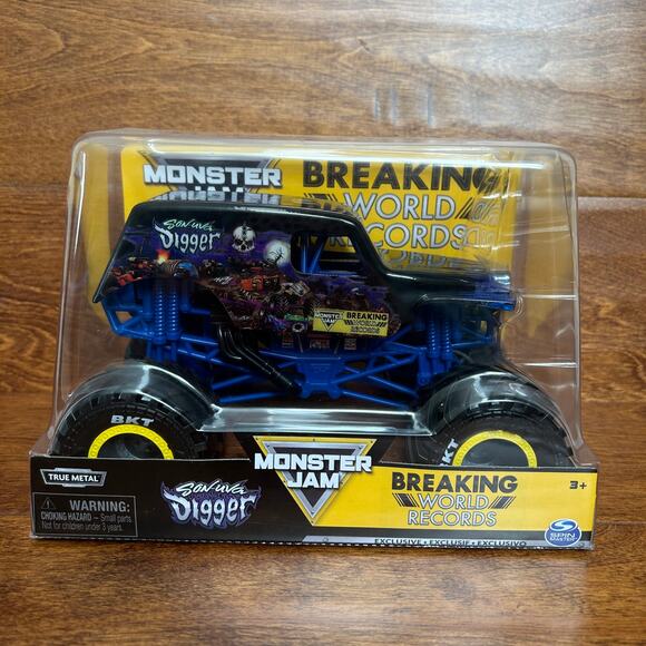MONSTER JAM Son-Uva Grave Digger Breaking World Records Truck - Picture 1 of 5